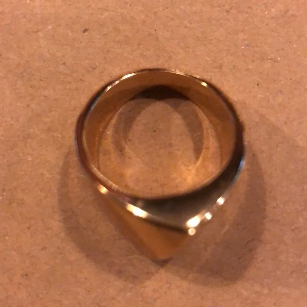 Gold Tone Cocktail Statement Ring 7.5
